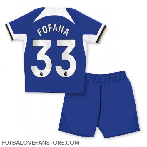Chelsea Wesley Fofana #33 Domáci Detský futbalový dres 2023-24 Krátky Rukáv (+ trenírky)